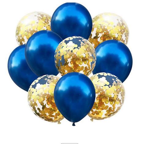 balloons gold and blue